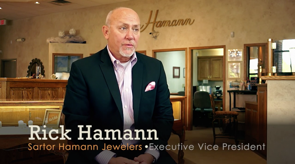 Rick Hamann, Executive Vice President of Sartor Hamann Jewelers, endorsing Transformation Marketing