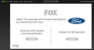 Interactive Hulu Ad