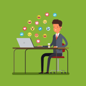 Business Man on Facebook Live