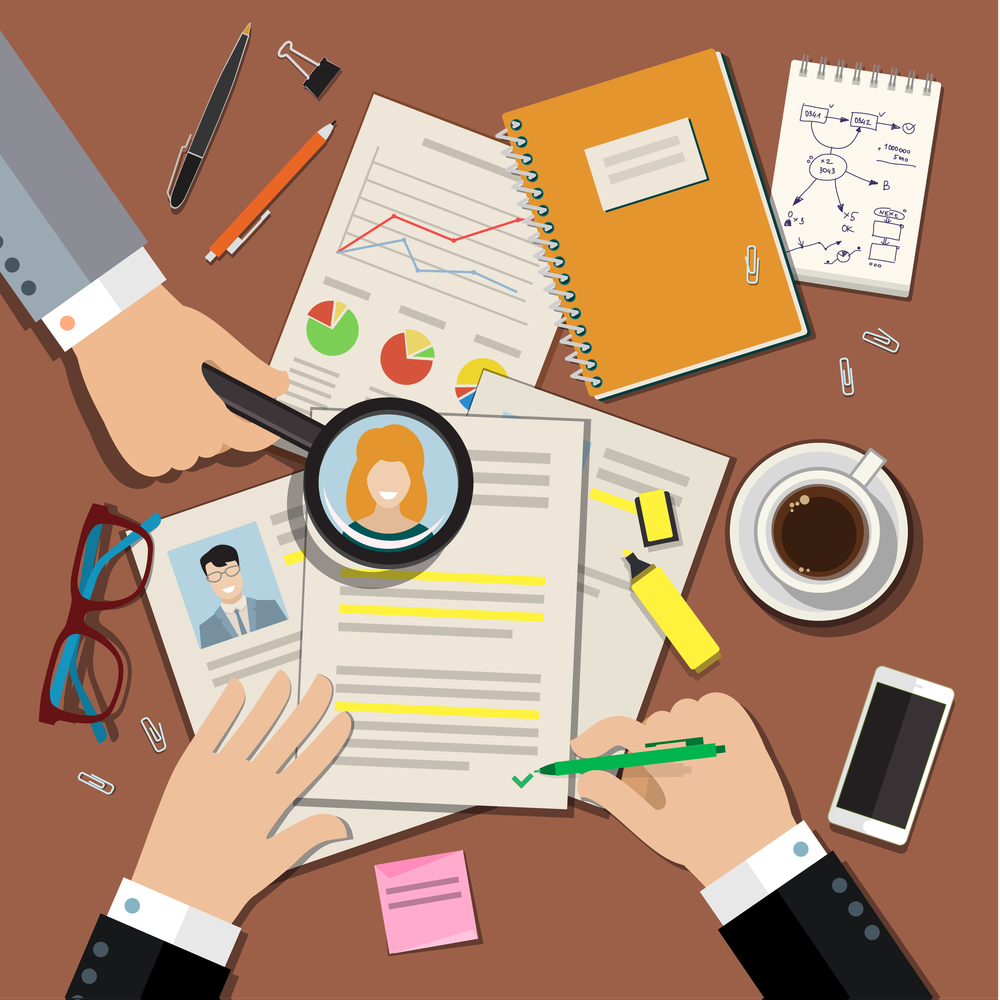 Job interview concept recruitment