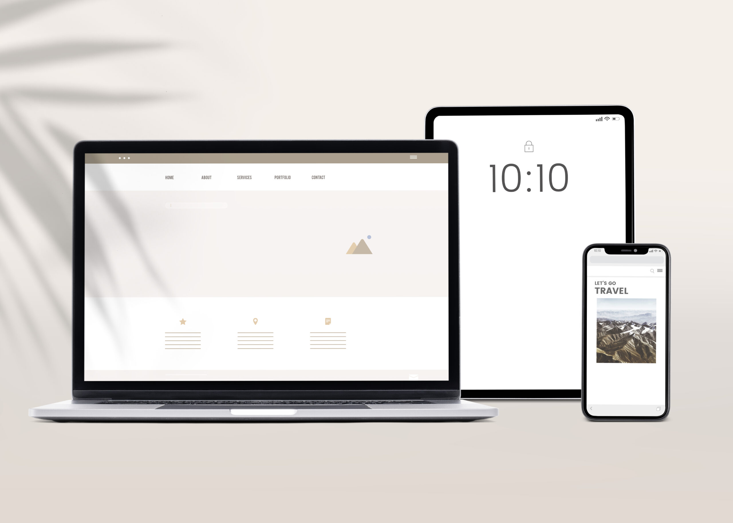 Digital devices screen psd mockup editable template